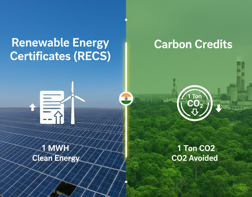 Exploring Carbon Credits vs RECs for Beginners in India