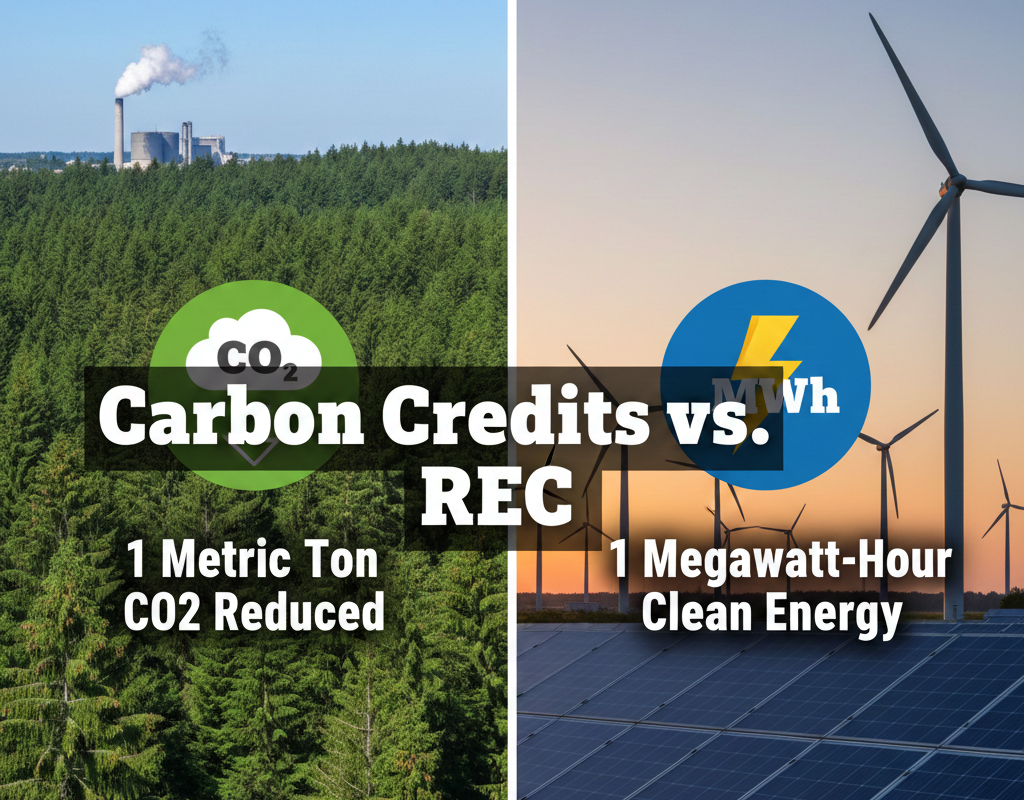 Carbon Credits vs RECs in Renewable Projects