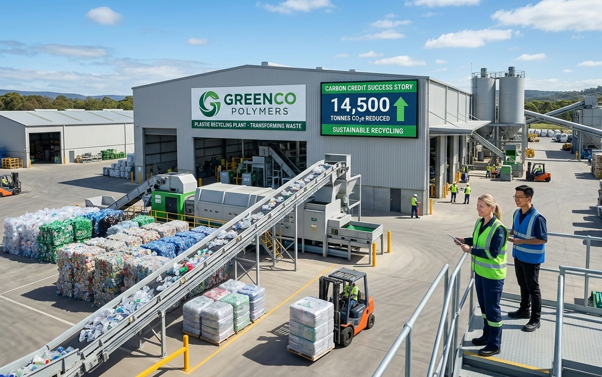 Plastic Recycling Plant Driving Carbon Credit