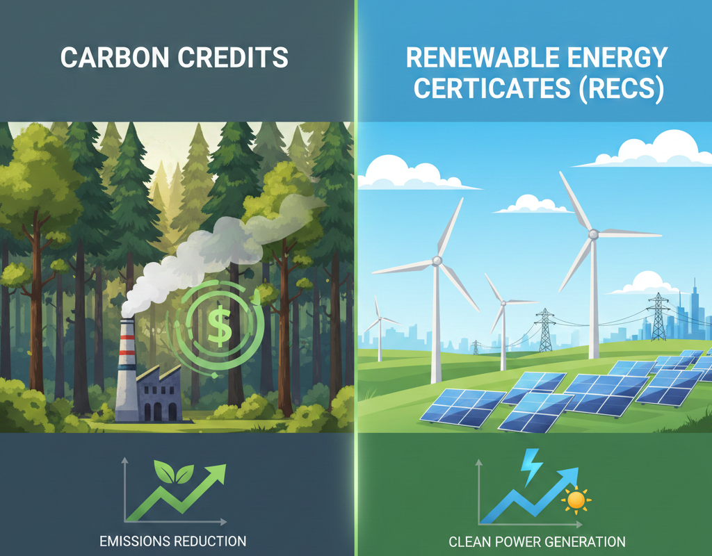 Comprehensive Guide to Reporting on Carbon Credits vs RECs